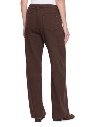 Back View - Click To Enlarge - RAG & BONE - Phoebe Drawstring Waistband Wide Leg Jeans