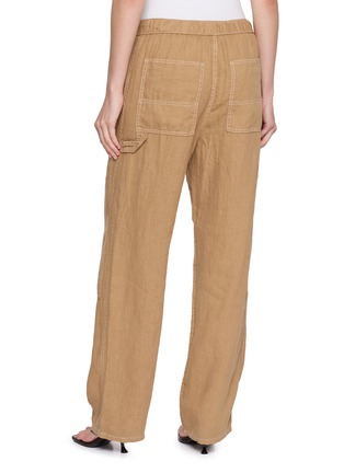 Back View - Click To Enlarge - RAG & BONE - Atlas Contrast Stitch Linen Pants