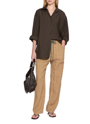 Figure View - Click To Enlarge - RAG & BONE - Atlas Contrast Stitch Linen Pants