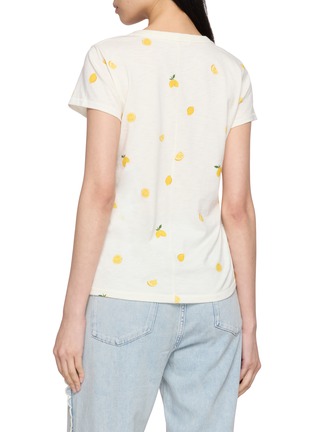 Back View - Click To Enlarge - RAG & BONE - All Over Lemon Print Baby Cotton T-Shirt