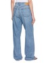 Back View - Click To Enlarge - RAG & BONE - Logan Wide Leg Light Wash Jeans