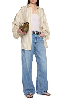 Figure View - Click To Enlarge - RAG & BONE - Logan Wide Leg Light Wash Jeans