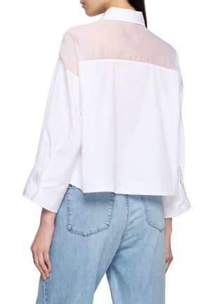 Back View - Click To Enlarge - RAG & BONE - Elly Poplin Organza Shirt