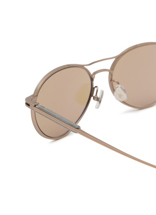 Detail View - Click To Enlarge - BRUNELLO CUCINELLI - Titanium Oval Sunglasses