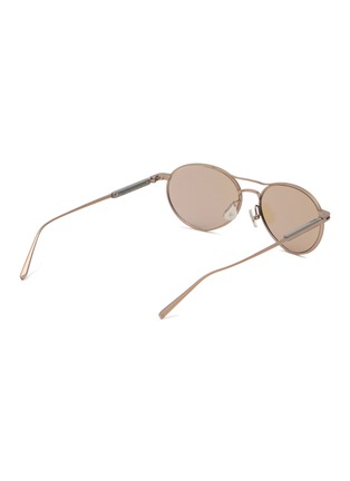 Figure View - Click To Enlarge - BRUNELLO CUCINELLI - Titanium Oval Sunglasses