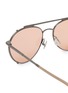 Detail View - Click To Enlarge - BRUNELLO CUCINELLI - Titanium Pilot Sunglasses
