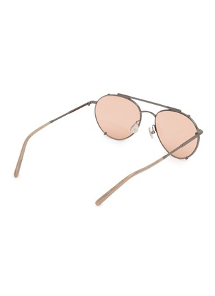 Figure View - Click To Enlarge - BRUNELLO CUCINELLI - Titanium Pilot Sunglasses