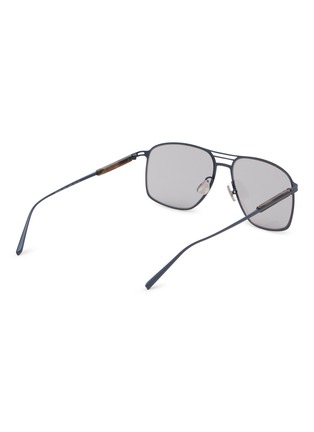 Figure View - Click To Enlarge - BRUNELLO CUCINELLI - Titanium Rectangle Sunglasses