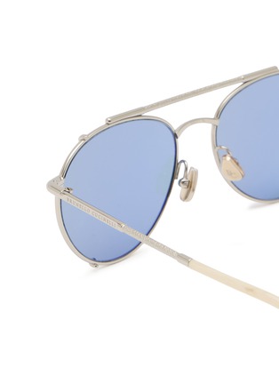 Detail View - Click To Enlarge - BRUNELLO CUCINELLI - Titanium Pilot Sunglasses