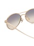 Detail View - Click To Enlarge - BRUNELLO CUCINELLI - Titanium Oval Sunglasses