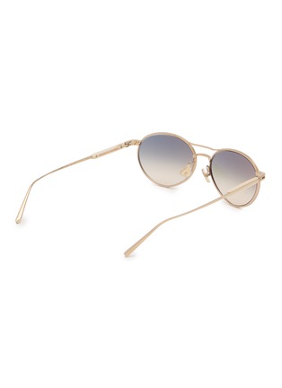 Figure View - Click To Enlarge - BRUNELLO CUCINELLI - Titanium Oval Sunglasses