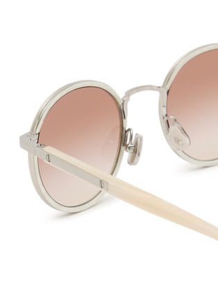 Detail View - Click To Enlarge - BRUNELLO CUCINELLI - Titanium Round Sunglasses