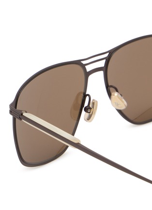 Detail View - Click To Enlarge - BRUNELLO CUCINELLI - Titanium Rectangle Sunglasses