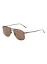 BRUNELLO CUCINELLI Titanium Rectangle Sunglasses