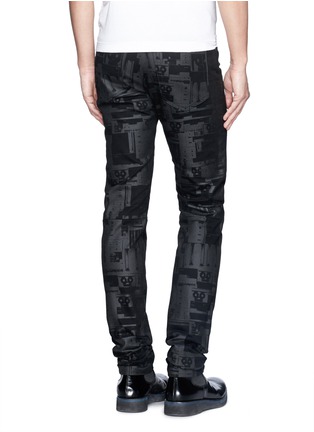 Back View - Click To Enlarge - GIVENCHY - Wax robot print jeans
