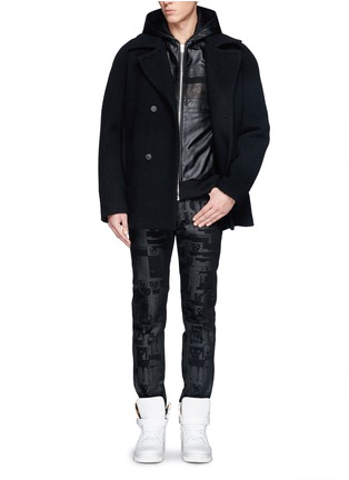 Front View - Click To Enlarge - GIVENCHY - Wax robot print jeans