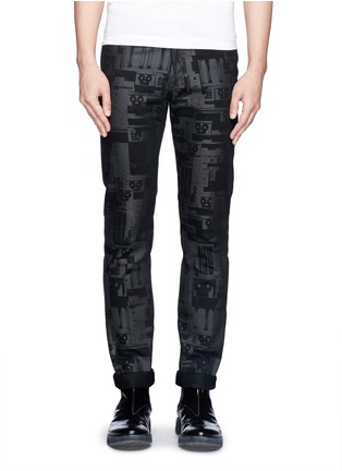 Main View - Click To Enlarge - GIVENCHY - Wax robot print jeans