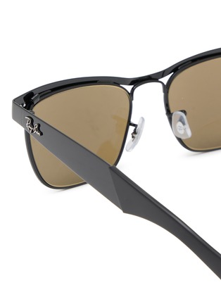 Detail View - Click To Enlarge - RAY-BAN - Geometric Temple Metal Sunglasses