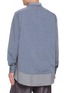 Back View - Click To Enlarge - MAISON MARGIELA - Long Sleeve Double Layer Cotton Shirt