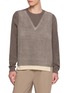 MAISON MARGIELA Fused Panel Wool Knit Sweater