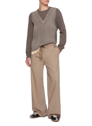 Figure View - Click To Enlarge - MAISON MARGIELA - Fused Panel Wool Knit Sweater