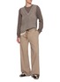 Figure View - Click To Enlarge - MAISON MARGIELA - Fused Panel Wool Knit Sweater