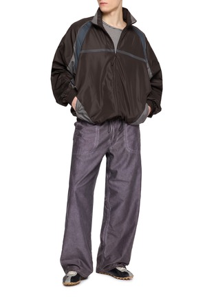 Figure View - Click To Enlarge - MAISON MARGIELA - Contrast Panel Zip-Up Track Jacket