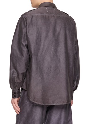 Back View - Click To Enlarge - MAISON MARGIELA - Double-Dyed Workwear Cotton Shirt