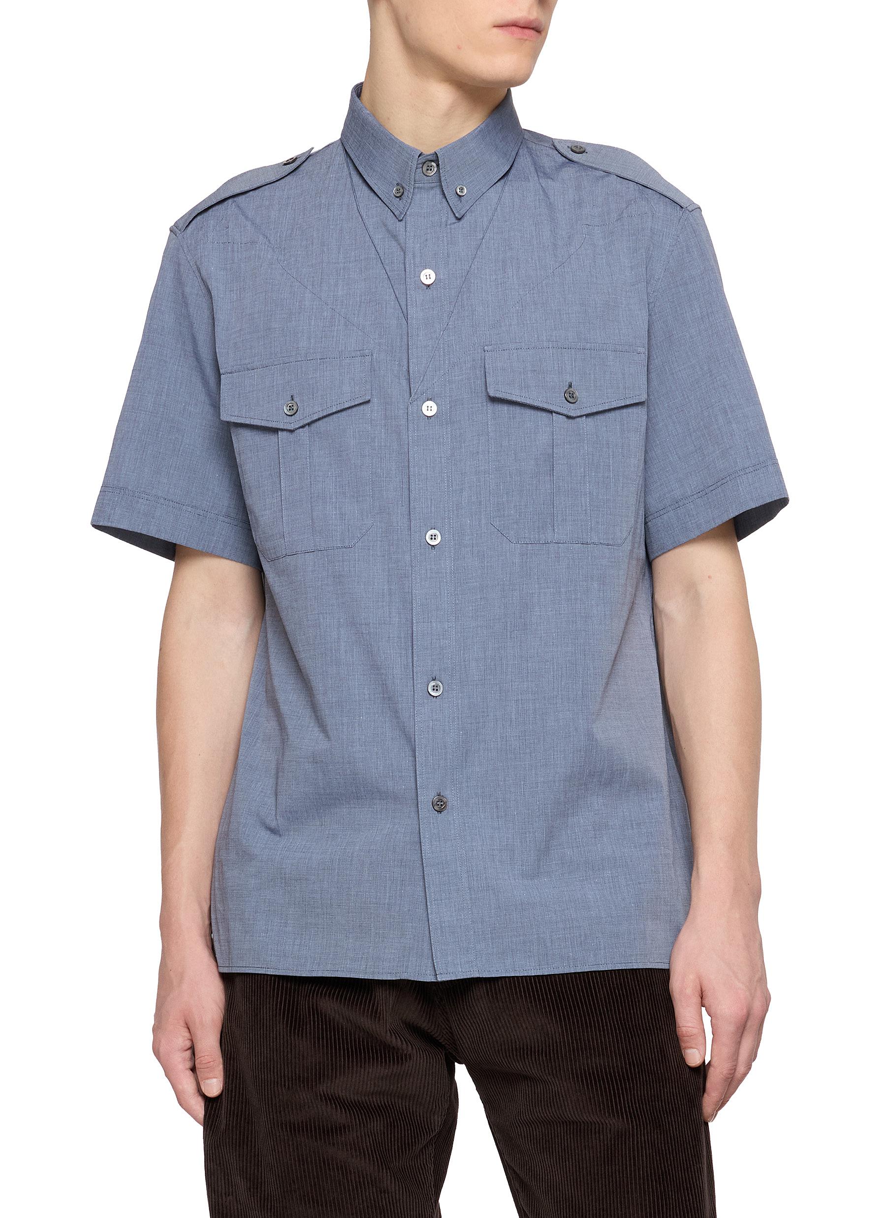 MAISON MARGIELA | Short Sleeve Foldable Collar Cotton Shirt | Men