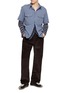 Figure View - Click To Enlarge - MAISON MARGIELA - Short Sleeve Foldable Collar Cotton Shirt