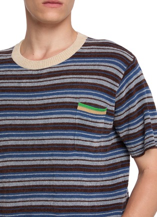  - MAISON MARGIELA - Short Sleeve Striped Knit Top