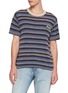 MAISON MARGIELA Short Sleeve Striped Knit Top