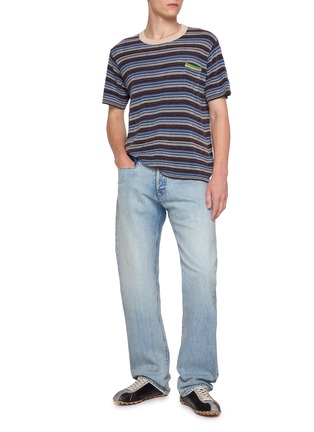 Figure View - Click To Enlarge - MAISON MARGIELA - Short Sleeve Striped Knit Top