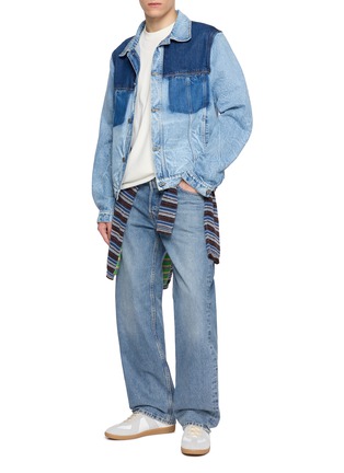 Figure View - Click To Enlarge - MAISON MARGIELA - Double Layered Cotton Jersey T-Shirt