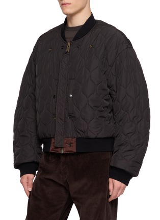 Detail View - Click To Enlarge - MAISON MARGIELA - Reversible Rib Collar Bomber Jacket