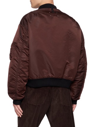 Back View - Click To Enlarge - MAISON MARGIELA - Reversible Rib Collar Bomber Jacket