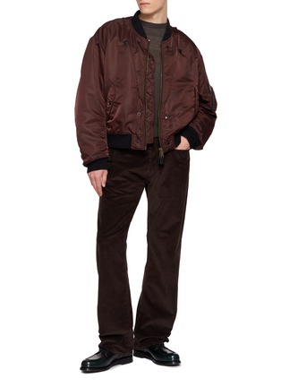 Figure View - Click To Enlarge - MAISON MARGIELA - Reversible Rib Collar Bomber Jacket