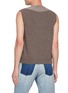 Back View - Click To Enlarge - MAISON MARGIELA - Fused Panel Wool Knit Sweater Vest