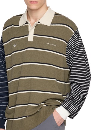  - ADIDAS - X Song for the Mute ADI007 Long Sleeve Striped Panel Polo T-Shirt