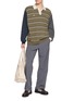 Figure View - Click To Enlarge - ADIDAS - X Song for the Mute ADI007 Three Stripe Wide Leg Pants
