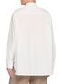 Back View - Click To Enlarge - MM6 MAISON MARGIELA - Long Sleeve Sticker Patch Cotton Poplin Shirt