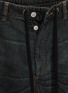 Detail View - Click To Enlarge - MM6 MAISON MARGIELA - Drawstring Waistband Dark Wash Cotton Denim Shorts