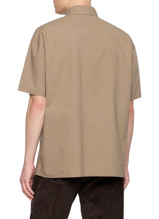 Back View - Click To Enlarge - MM6 MAISON MARGIELA - Washed Cotton Short Sleeve Shirt