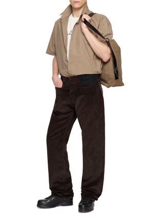 Figure View - Click To Enlarge - MM6 MAISON MARGIELA - Washed Cotton Short Sleeve Shirt