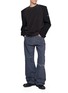 Figure View - Click To Enlarge - MM6 MAISON MARGIELA - Hybrid Wool Tailoring Sleeve Cotton Fleece Sweatshirt