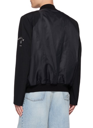 Back View - Click To Enlarge - MM6 MAISON MARGIELA - Hybrid Tailored Sleeve Bomber Jacket