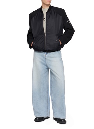 Figure View - Click To Enlarge - MM6 MAISON MARGIELA - Hybrid Tailored Sleeve Bomber Jacket
