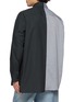 Back View - Click To Enlarge - MM6 MAISON MARGIELA - Long Sleeve Two-Tone Cotton Poplin Shirt