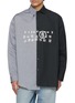 MM6 MAISON MARGIELA Long Sleeve Two-Tone Cotton Poplin Shirt
