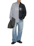 Figure View - Click To Enlarge - MM6 MAISON MARGIELA - Long Sleeve Two-Tone Cotton Poplin Shirt